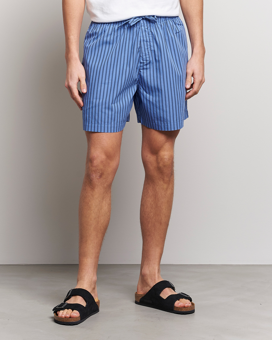 Uomini | Pantaloni pigiama | Tekla | Poplin Pyjama Shorts Boro Stripes