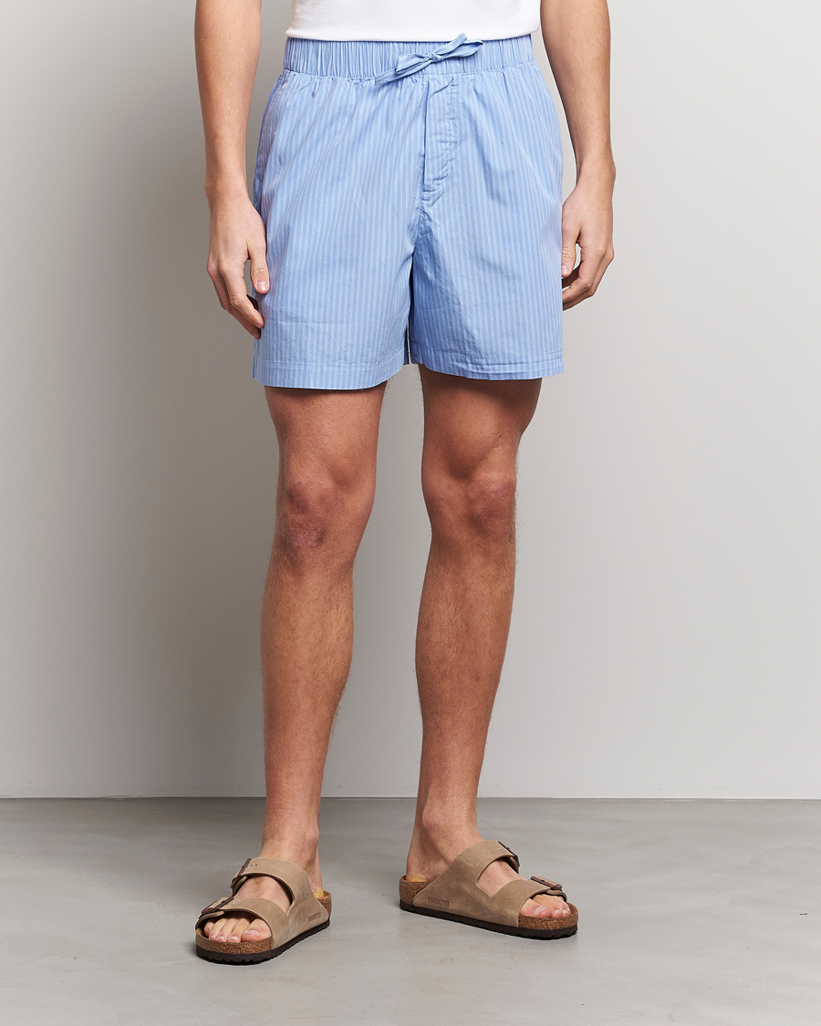 Uomini |  | Tekla | Poplin Pyjama Shorts Pin Stripes