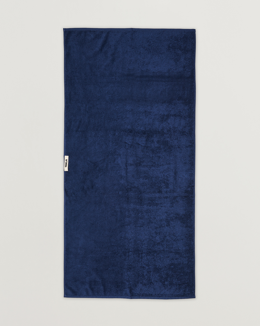 Uomini | Tessuti | Tekla | Organic Terry Bath Towel Navy