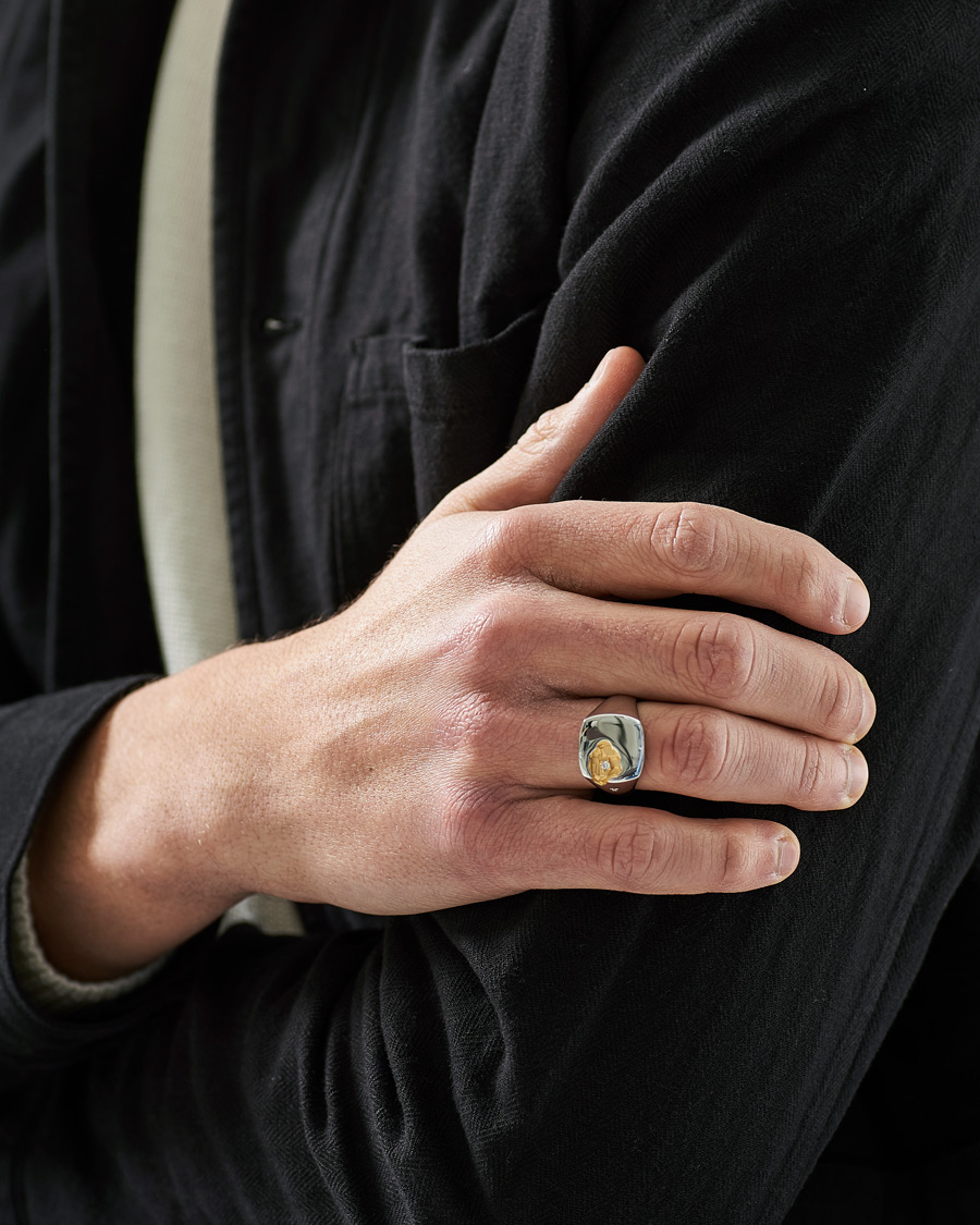 Uomini | Tom Wood | Tom Wood | Mined Ring Large Diamond Silver