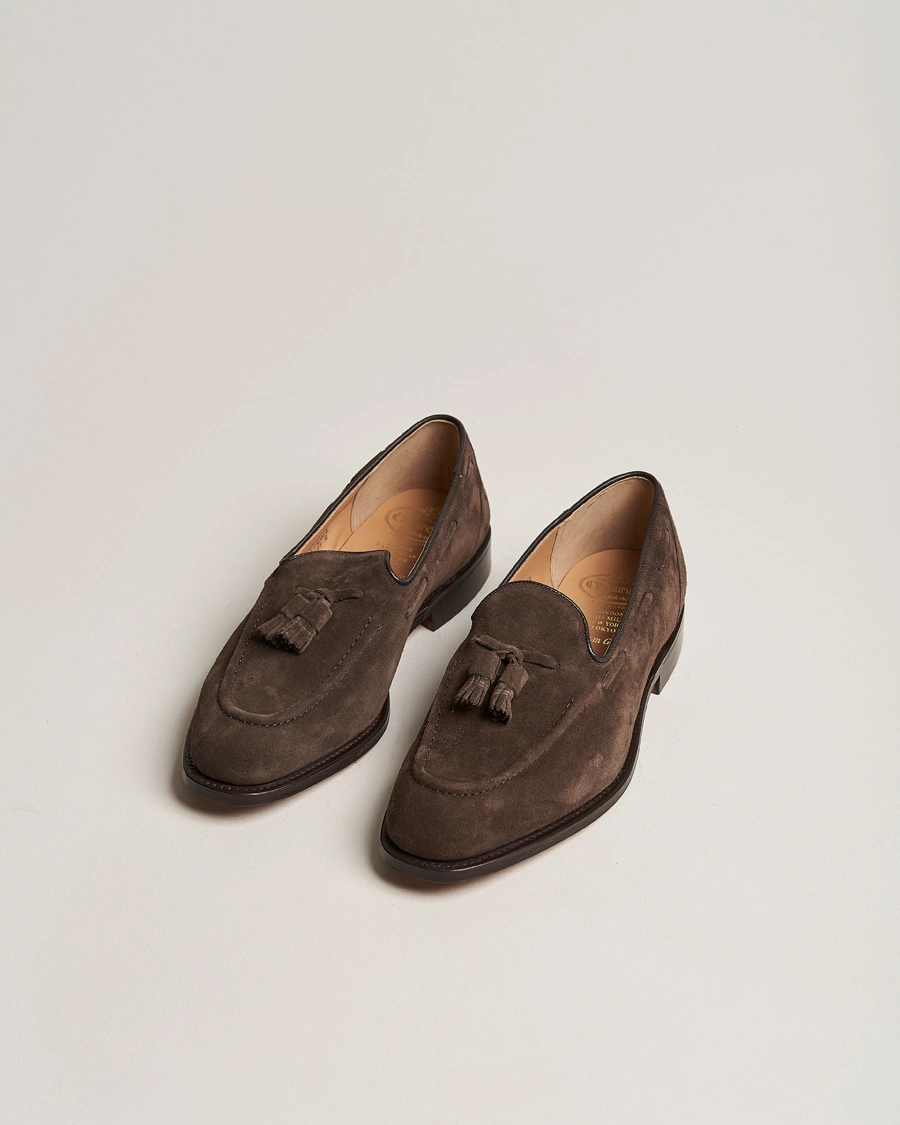 Uomini | Festive | Church\'s | Kingsley Suede Tassel Loafer Brown