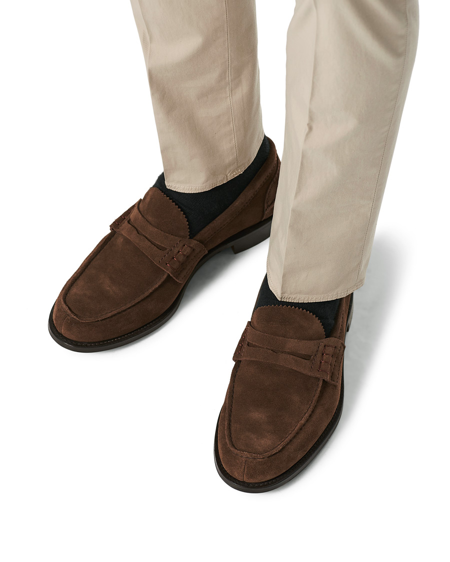 Uomini | Church's Pembrey Suede Penny Loafers Sigar Brown | Church's | Pembrey Suede Penny Loafers Sigar Brown
