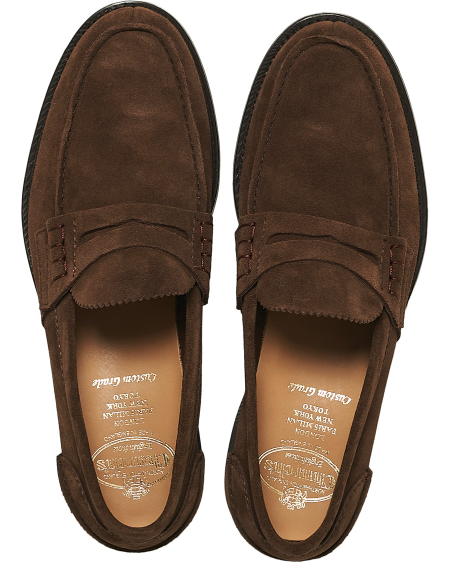 Uomini | Church's Pembrey Suede Penny Loafers Sigar Brown | Church's | Pembrey Suede Penny Loafers Sigar Brown