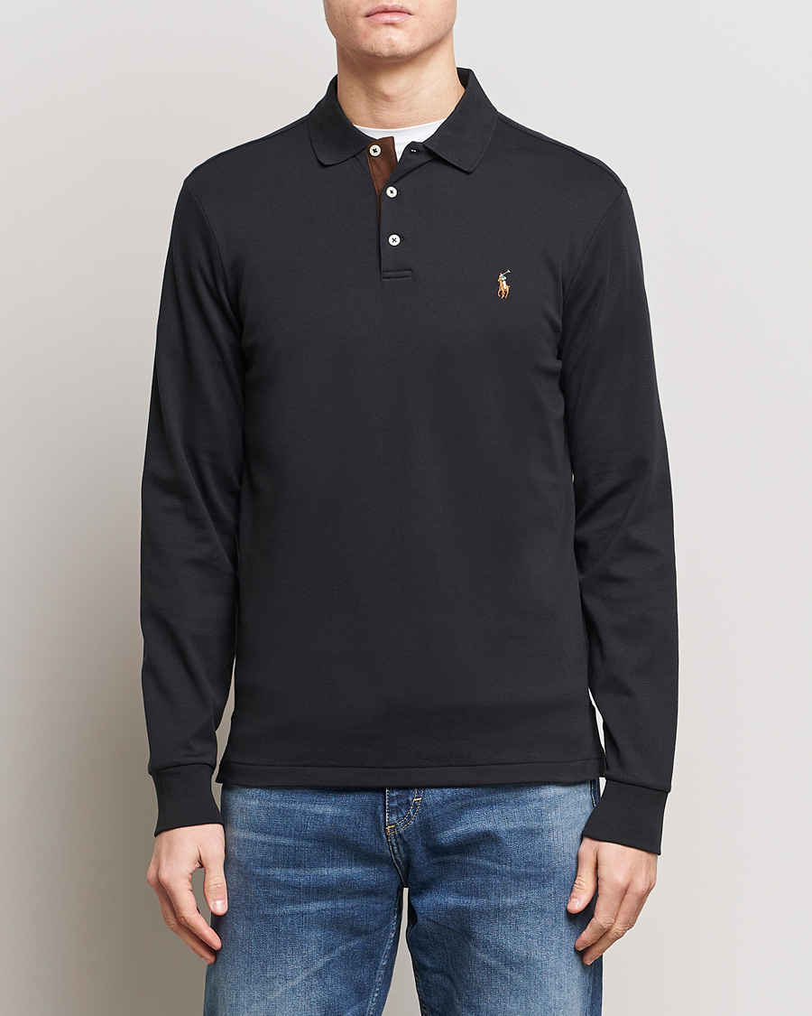 Uomini | Vendita | Polo Ralph Lauren | Luxury Pima Cotton Long Sleeve Polo Black