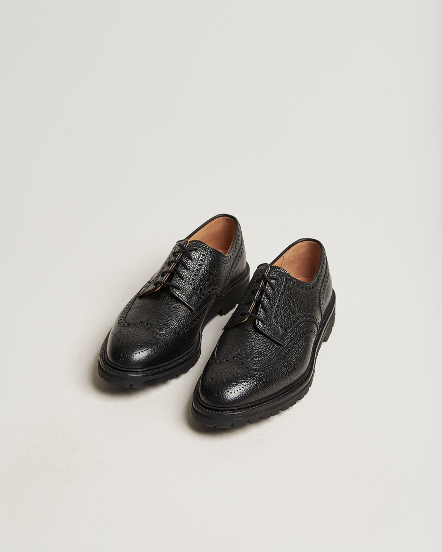 Uomini | Crockett & Jones | Crockett & Jones | Pembroke Derbys Scotch Grain Vibram Black Calf