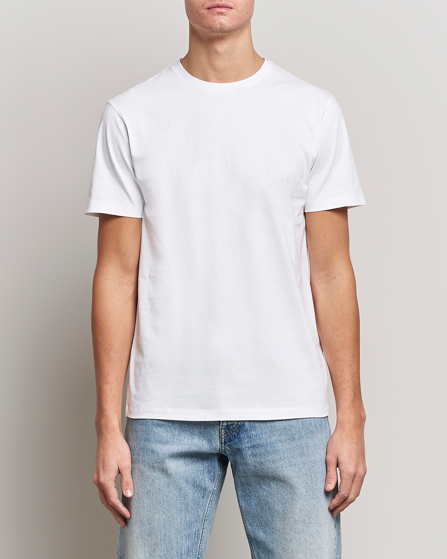 Uomini | Magliette bianche | J.Lindeberg | Sid Cotton Crew Neck Tee White