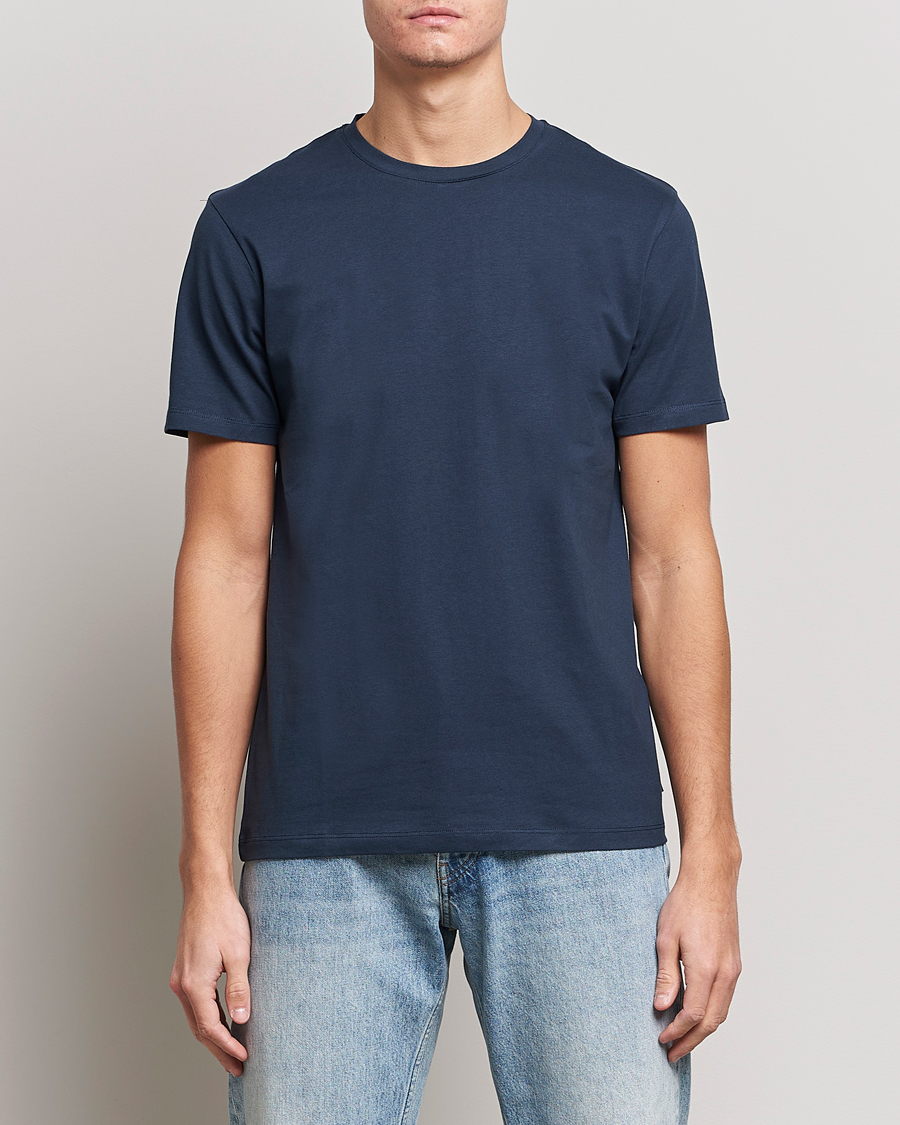 Uomini | Camicie a maniche corte | J.Lindeberg | Sid Cotton Crew Neck Tee Navy