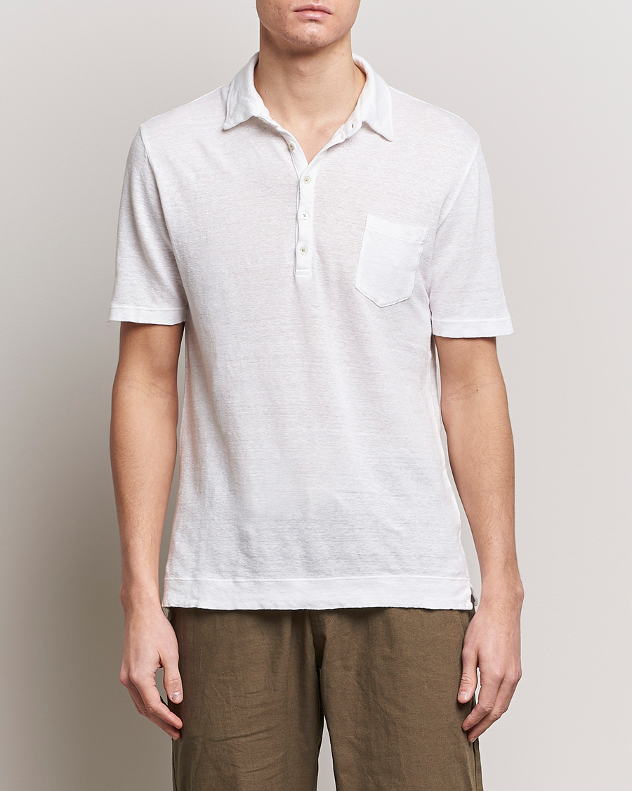 Uomini |  | Massimo Alba | Wembley Linen Polo White