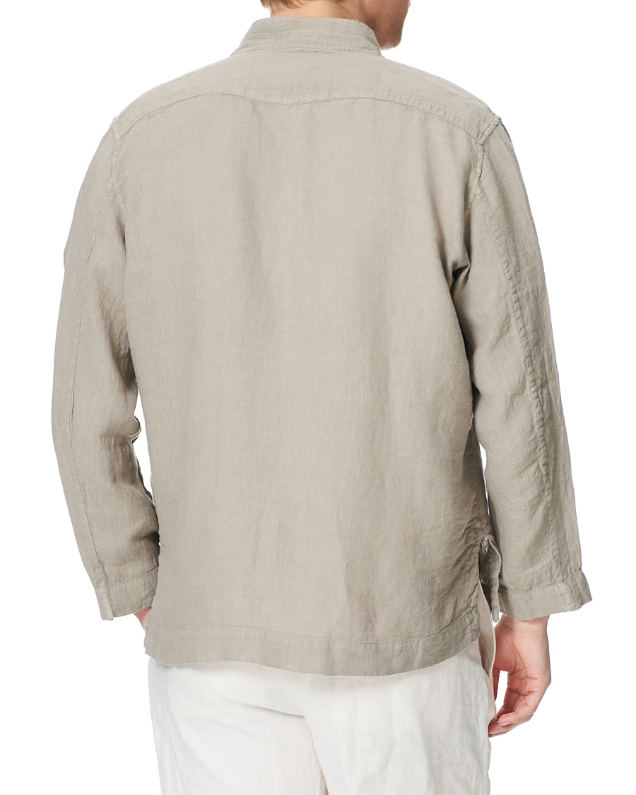 Uomini | Camicie | Massimo Alba | Cina Linen Overshirt Walnut