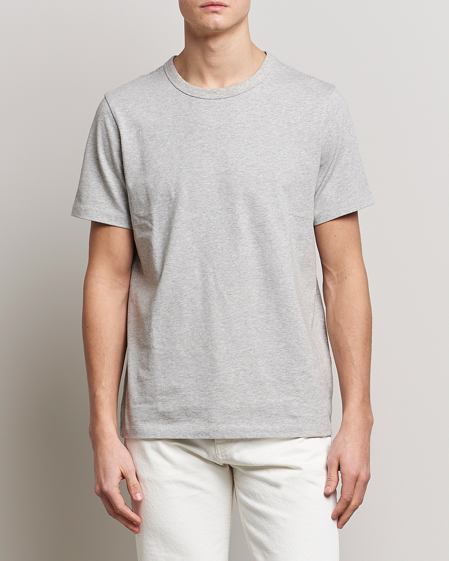 Uomini | Wardrobe basics | A Day\'s March | Heavyweight T-Shirt Grey Melange