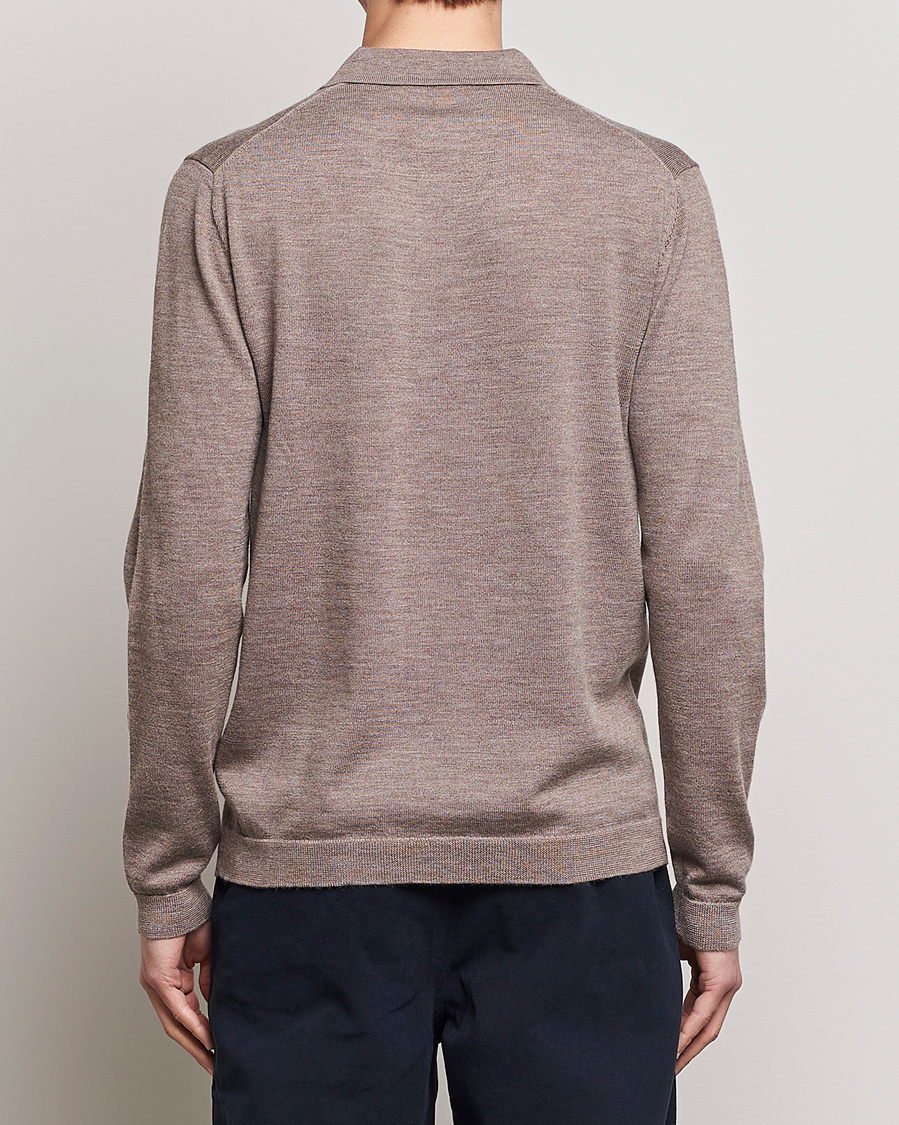 Uomini | Maglieria | A Day's March | Ambroz Merino Polo Taupe