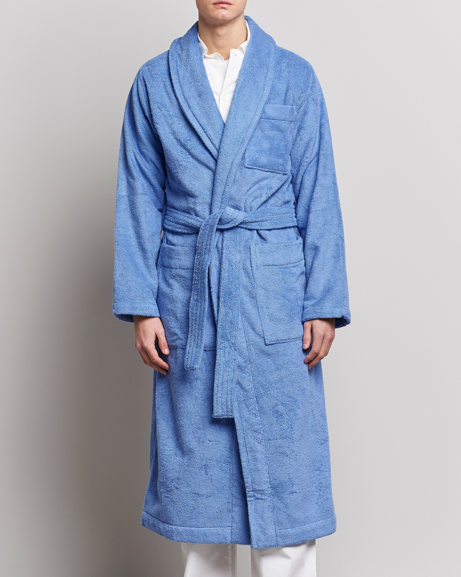 Uomini | Stile di vita | Tekla | Organic Terry Classic Bathrobe Clear Blue