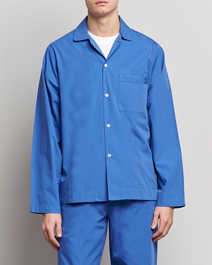 Uomini | Tekla | Tekla | Poplin Pyjama Shirt Royal Blue