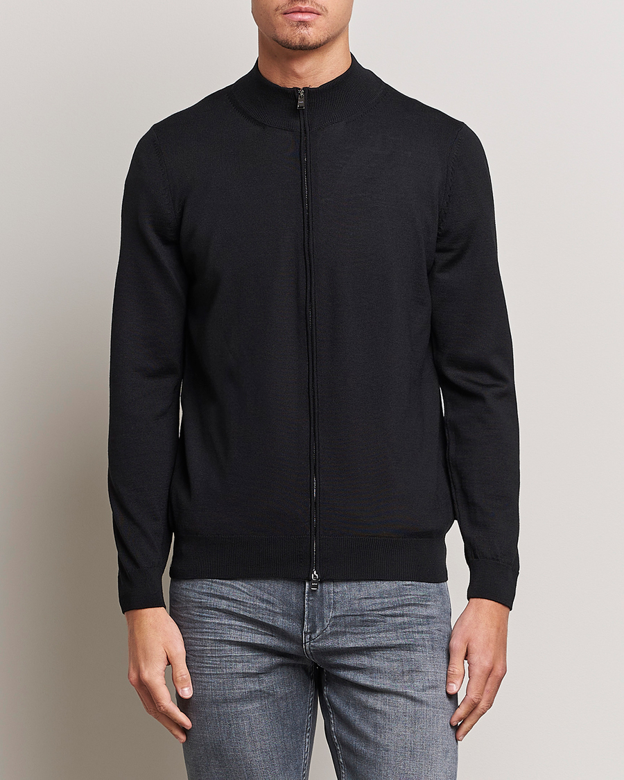 Uomini | Full-zip | BOSS BLACK | Balonso Full-Zip Sweater Black