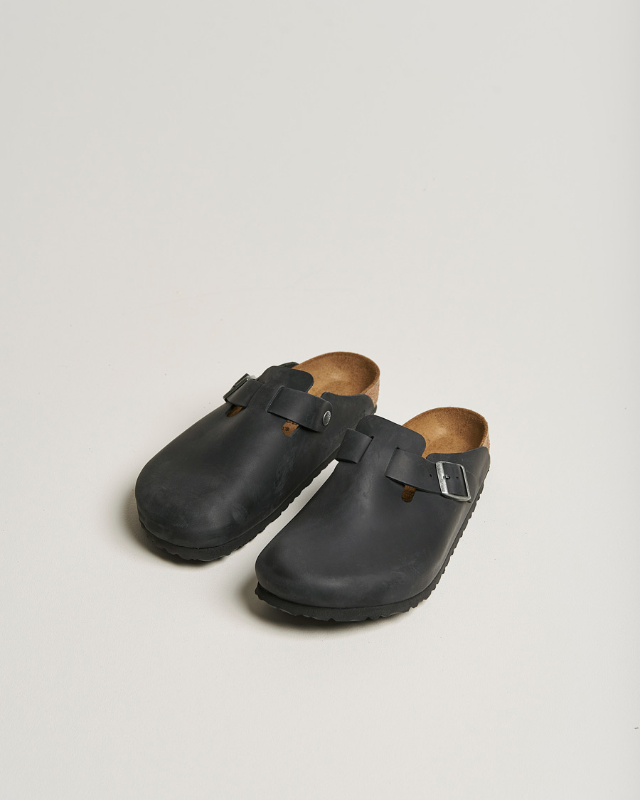 Uomini | BIRKENSTOCK | BIRKENSTOCK | Boston Classic Footbed Black Oiled Leather