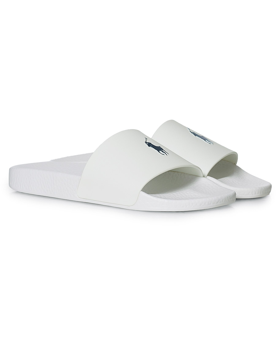Uomini | Polo Ralph Lauren Logo Slides White | Polo Ralph Lauren | Logo Slides White