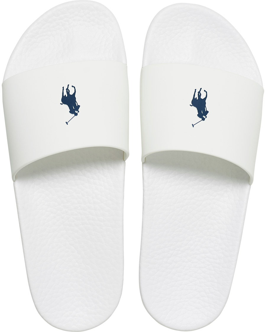 Uomini | Polo Ralph Lauren Logo Slides White | Polo Ralph Lauren | Logo Slides White