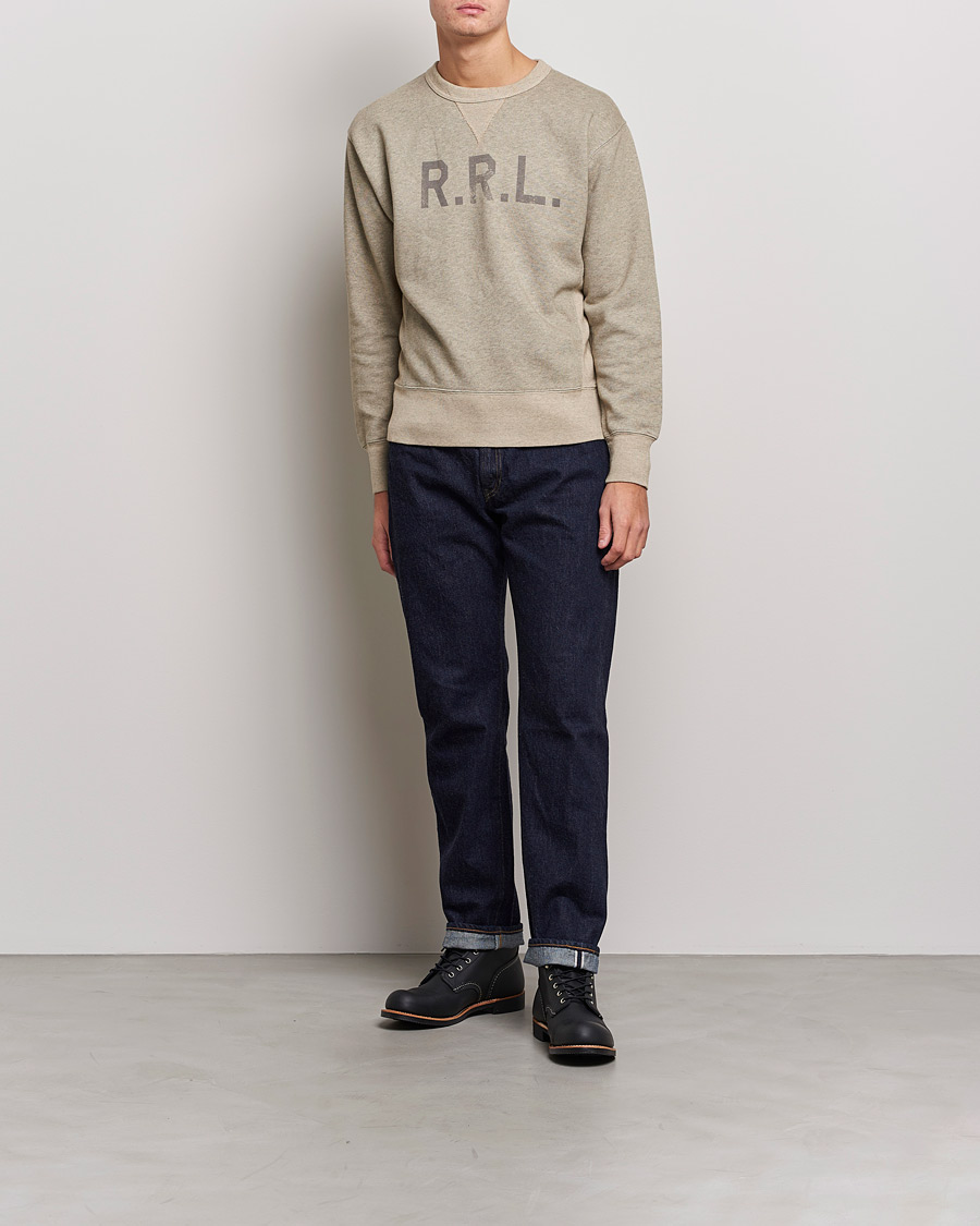 Uomini | Maglieria | RRL | Double V Sweatshirt Trainer Heather