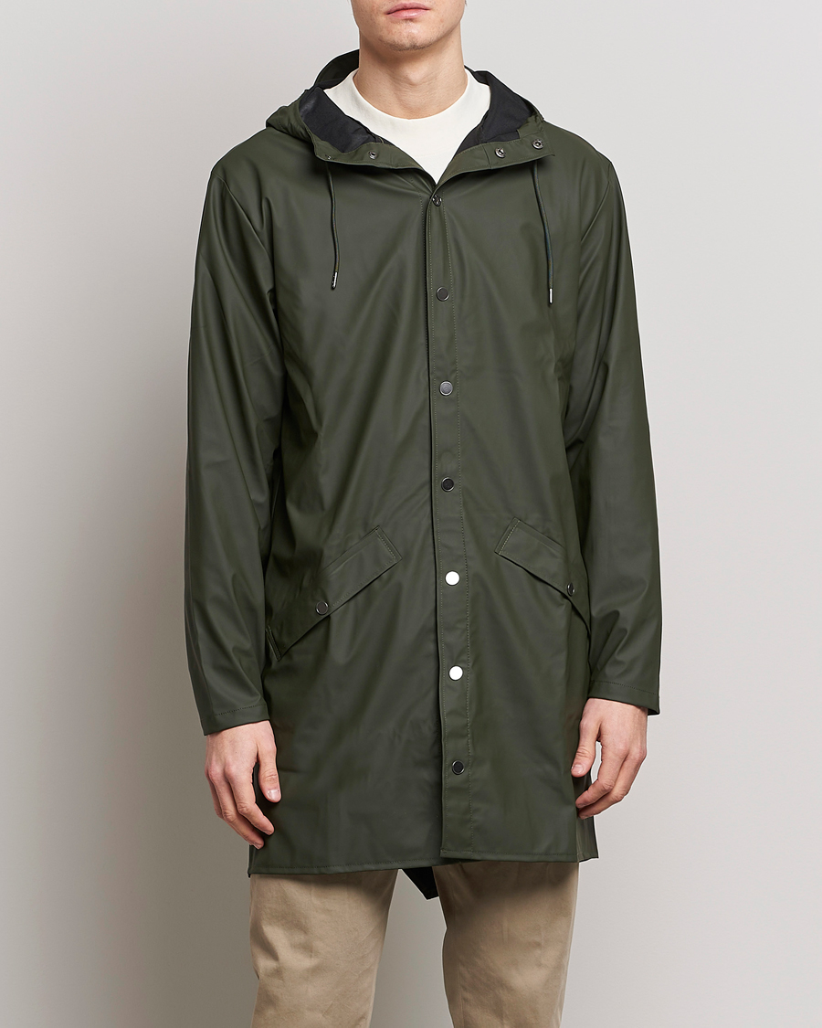 Uomini | Incontra la pioggia con stile | RAINS | Long Jacket Green