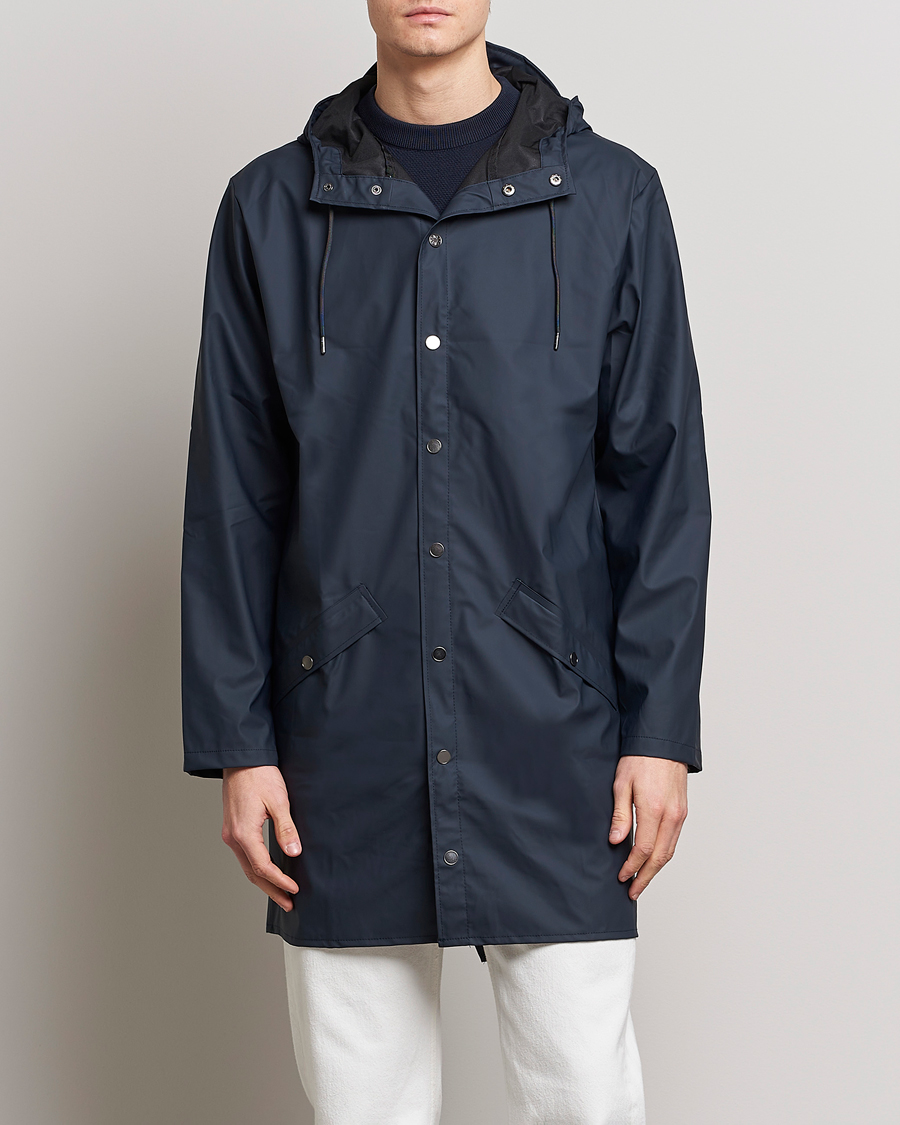 Uomini | Incontra la pioggia con stile | RAINS | Long Jacket Navy