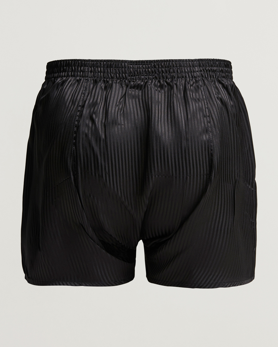 Uomini | Boxer | Derek Rose | Classic Fit Silk Boxer Shorts Black