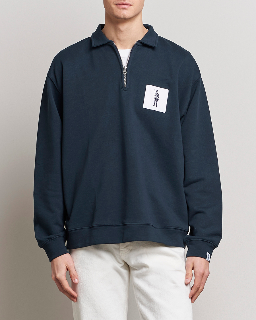 Uomini | Mackintosh | Mackintosh | Dandyman Zip Sweat Navy