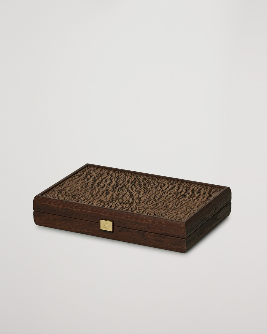 Uomini | Manopoulos | Manopoulos | Small Leatherette Backgammon Set Caramel Brown