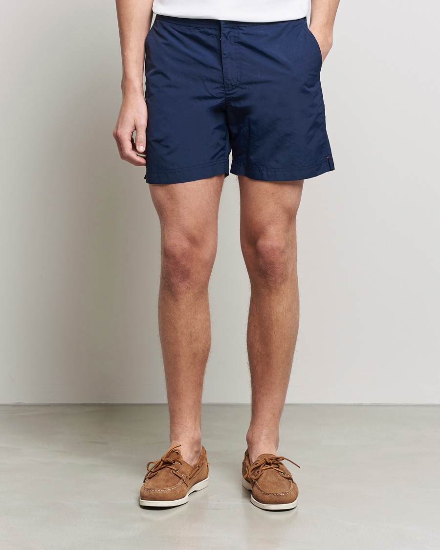 Uomini | Best of British | Orlebar Brown | Bulldog II Medium Length Swim Shorts Navy