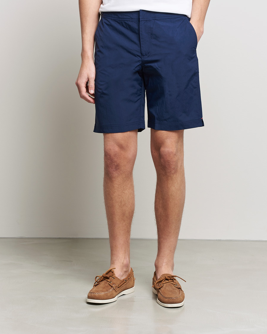 Uomini | Costumi da bagno eleganti | Orlebar Brown | Dane III Long Leg Swim Shorts Navy