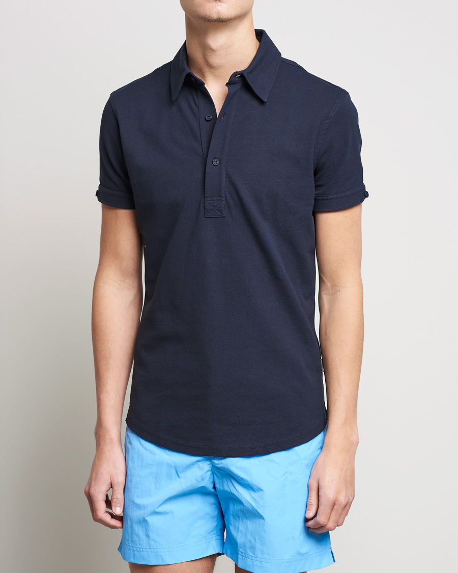 Uomini | Polo a maniche corte | Orlebar Brown | Sebastian Tailored Cotton Polo Navy