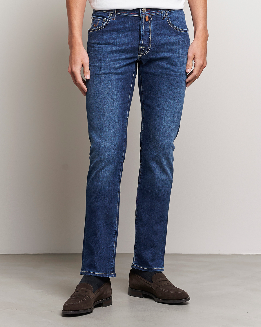 Uomini | Italian Department | Jacob Cohën | Nick 622 Slim Fit Stretch Jeans Medium Dark