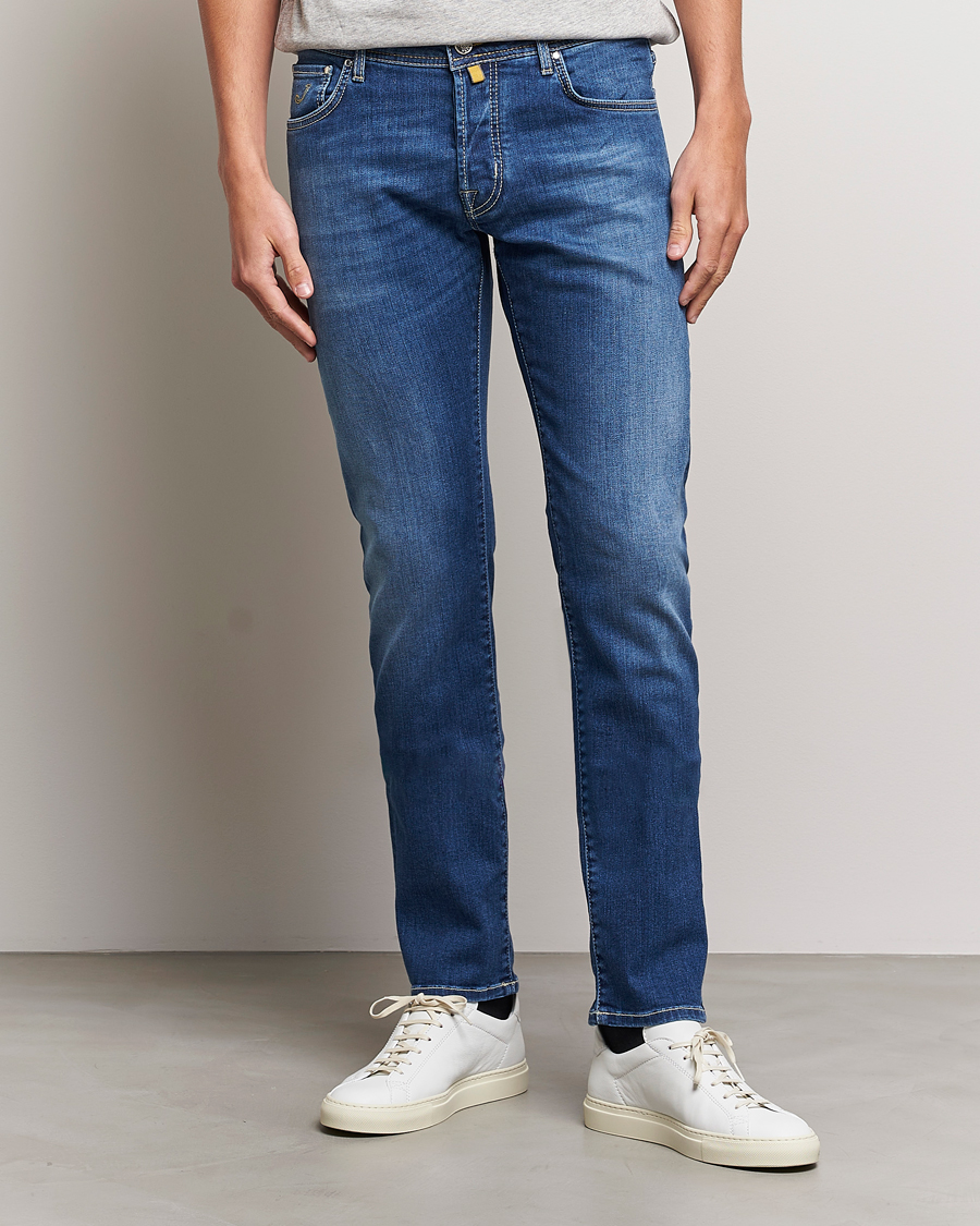 Uomini | Italian Department | Jacob Cohën | Nick 622 Slim Fit Stretch Jeans Stone Wash