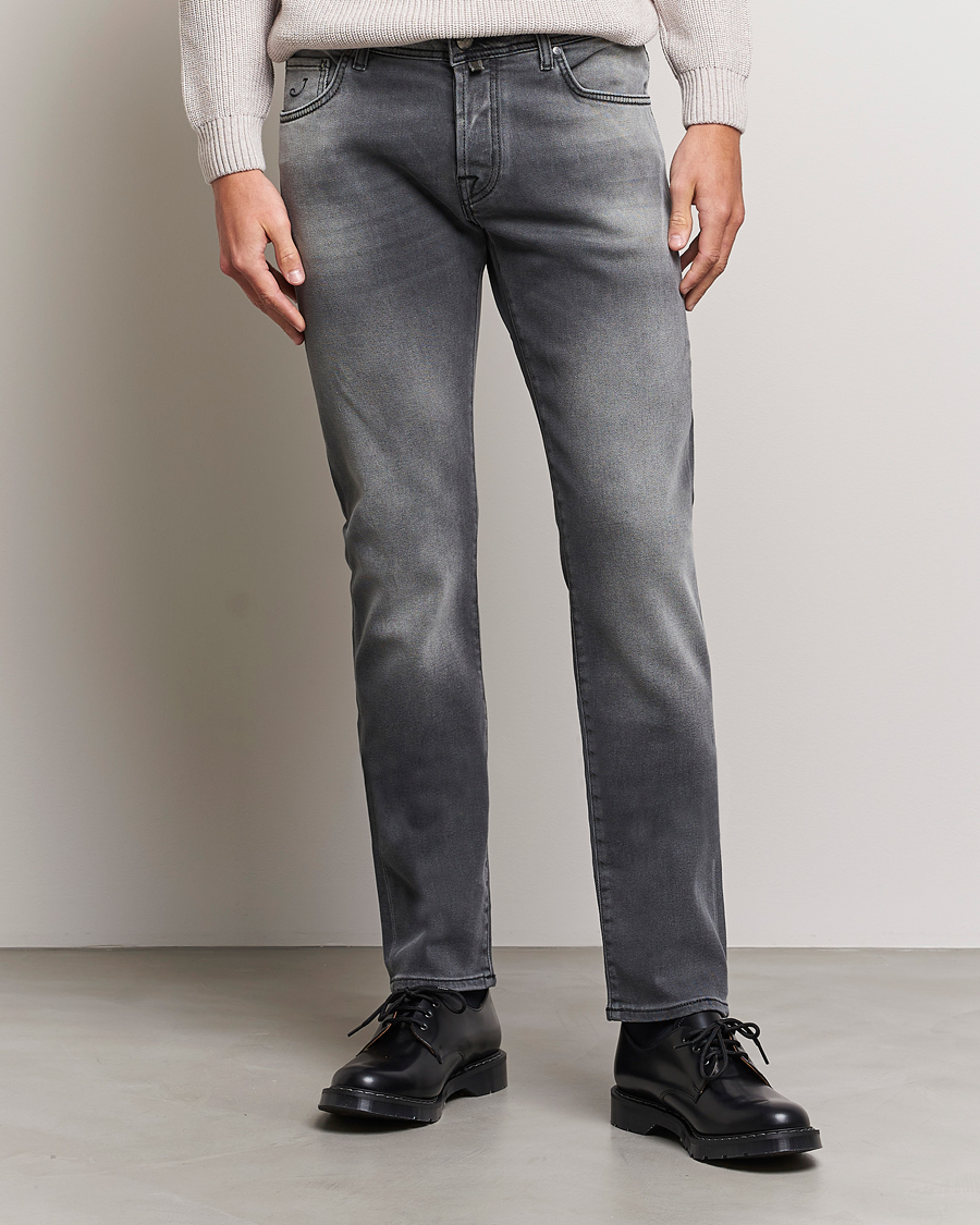 Uomini | Jeans neri | Jacob Cohën | Nick 622 Slim Fit Stretch Jeans Black Medium Wash