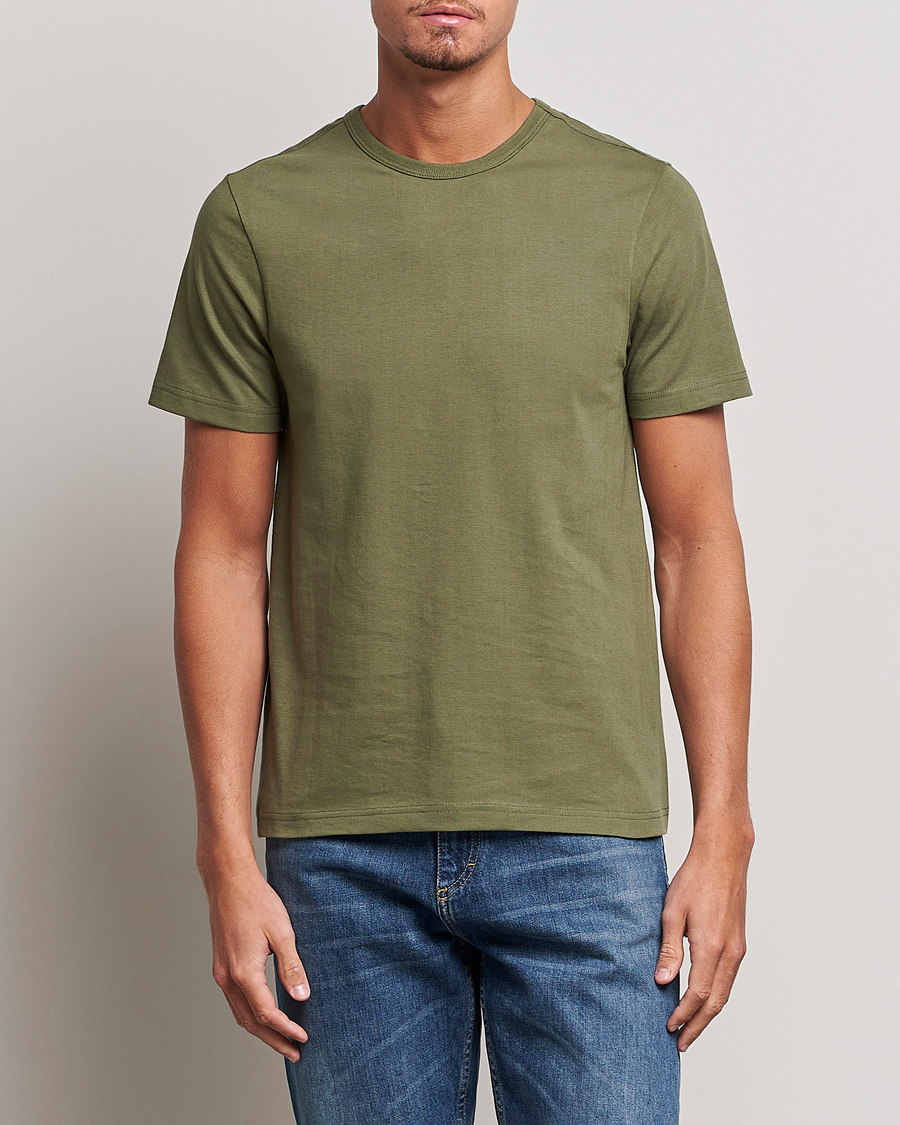 Uomini | Contemporary Creators | Merz b. Schwanen | 1950s Classic Loopwheeled T-Shirt Army