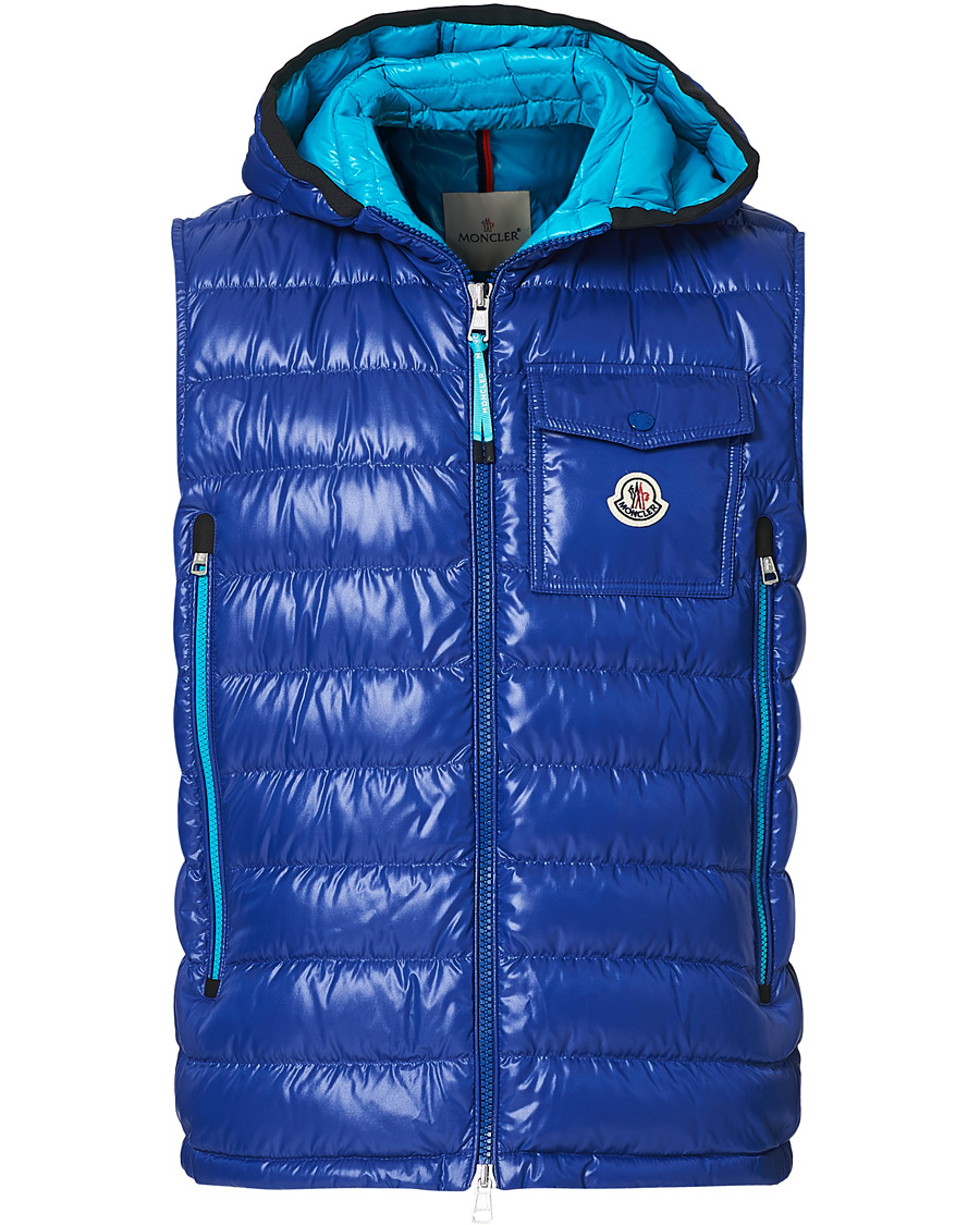 Uomini | Giacche | Moncler | Ragot Hooded Down Vest Blue