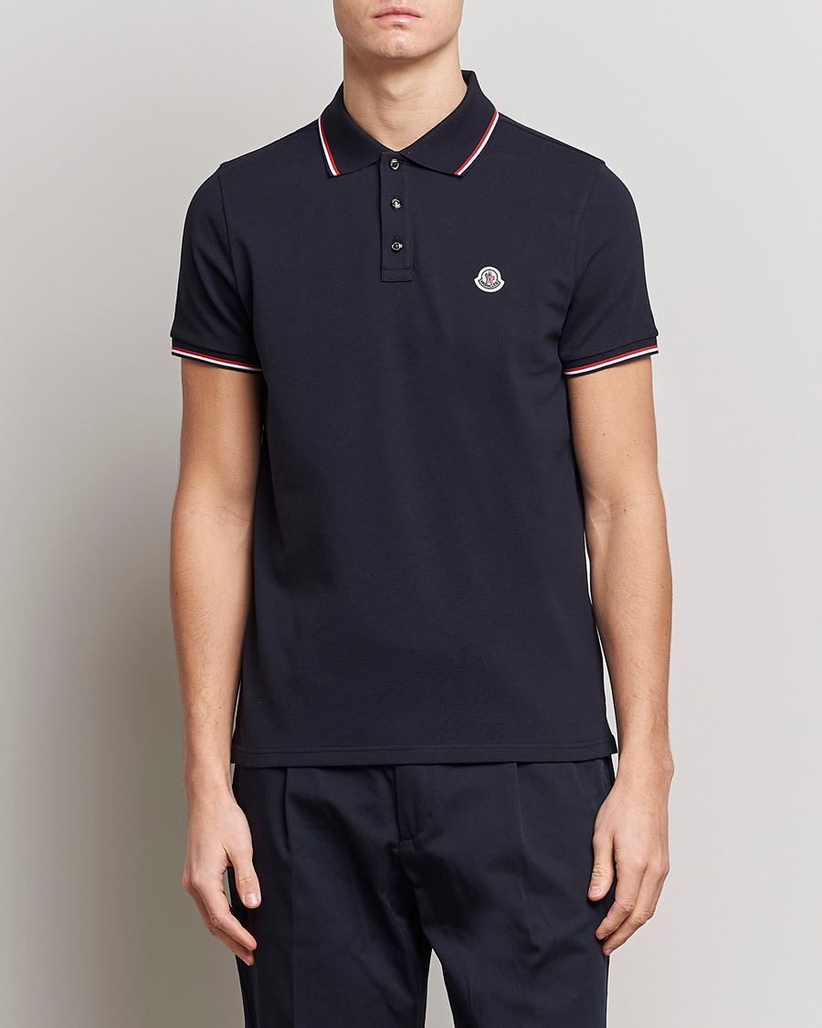 Uomini | Polo a maniche corte | Moncler | Contrast Rib Polo Navy