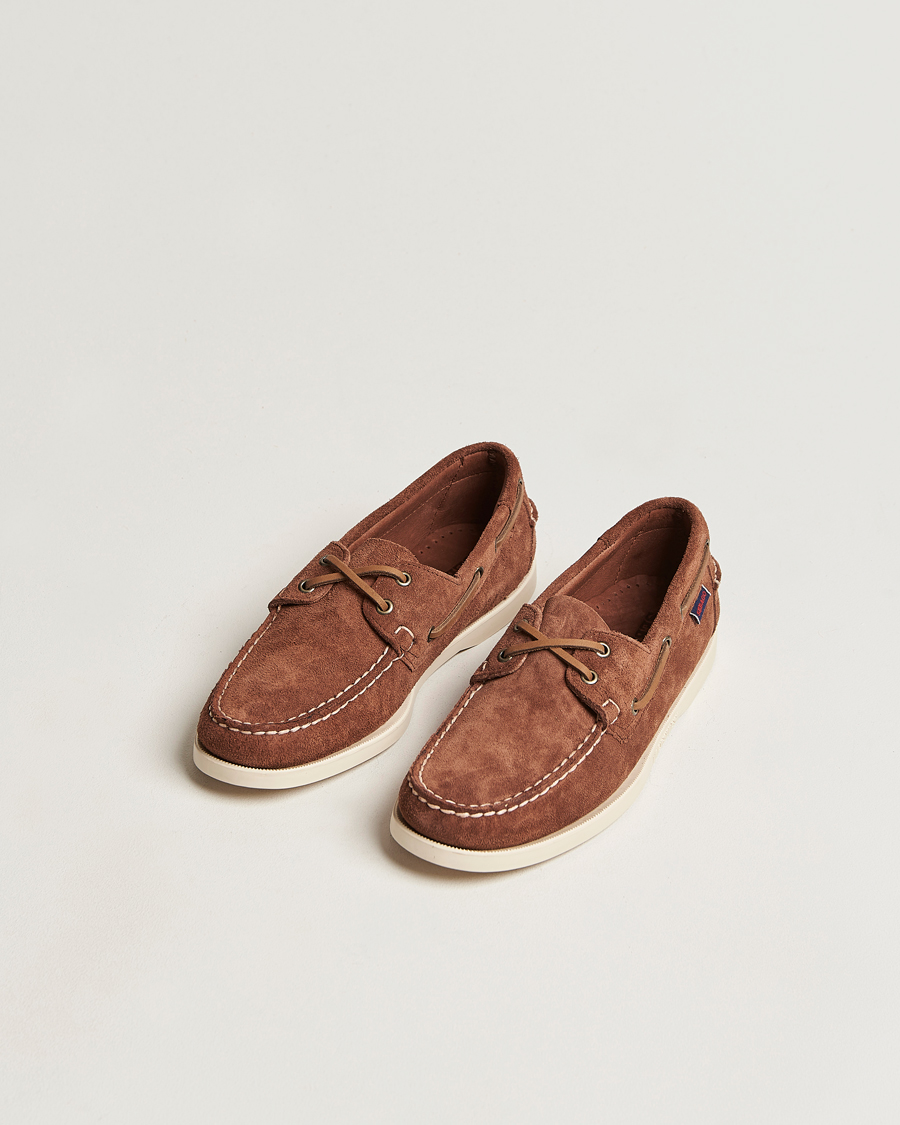 Uomini |  | Sebago | Docksides Suede Boat Shoe Dark Brown