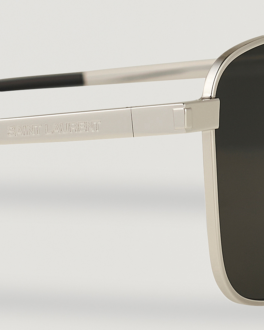 Uomini | Occhiali da sole da aviatore | Saint Laurent | SL 529 Sunglasses Silver/Grey