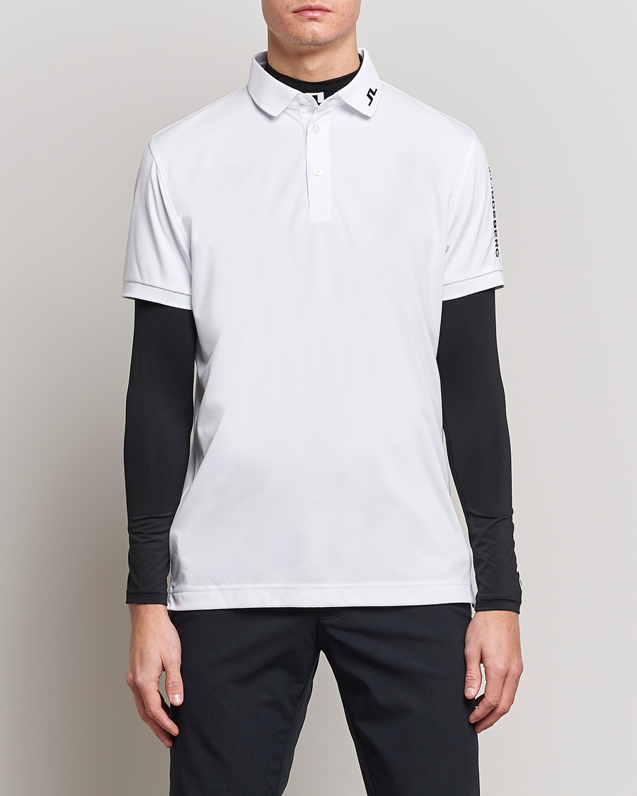 Uomini | Polo | J.Lindeberg | Regular Fit Tour Tech Stretch Polo White