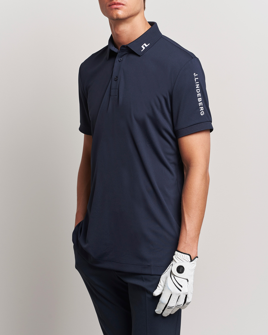 Uomini | Polo a maniche corte | J.Lindeberg | Regular Fit Tour Tech Stretch Polo Navy