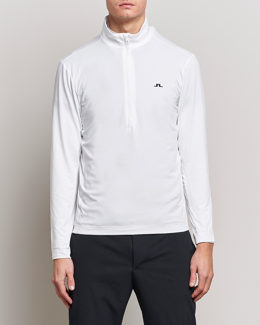 Uomini |  | J.Lindeberg | Luke Jersey Half Zip White