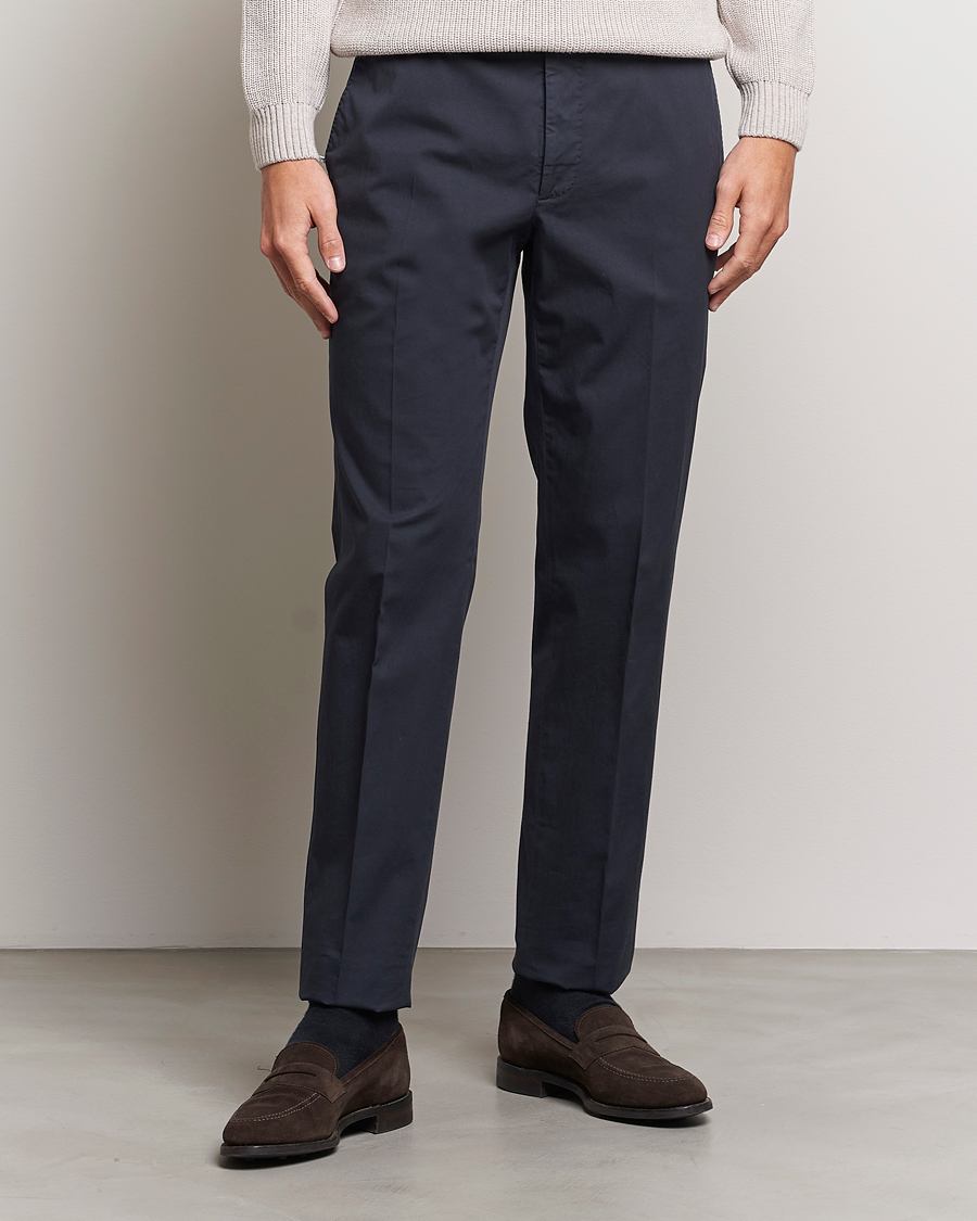 Uomini | Pantaloni | Incotex | Regular Fit Comfort Chinos Navy