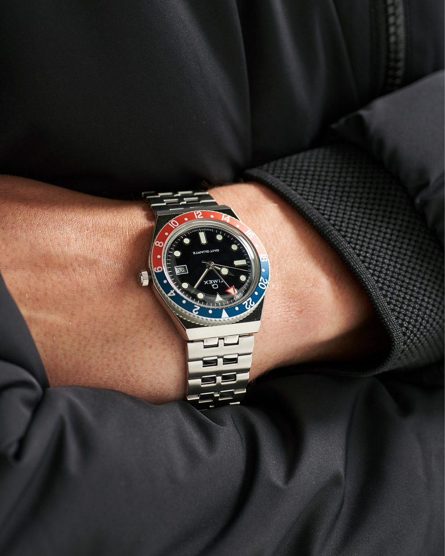 Uomini | Timex | Timex | Q Diver GMT 38mm Navy/Red