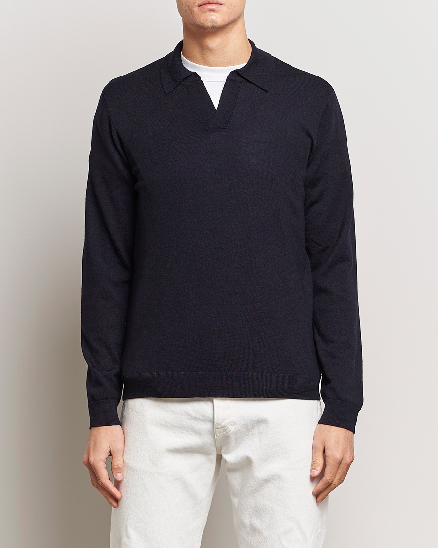 Uomini | Business & Beyond | A Day\'s March | Manol Merino Polo Navy