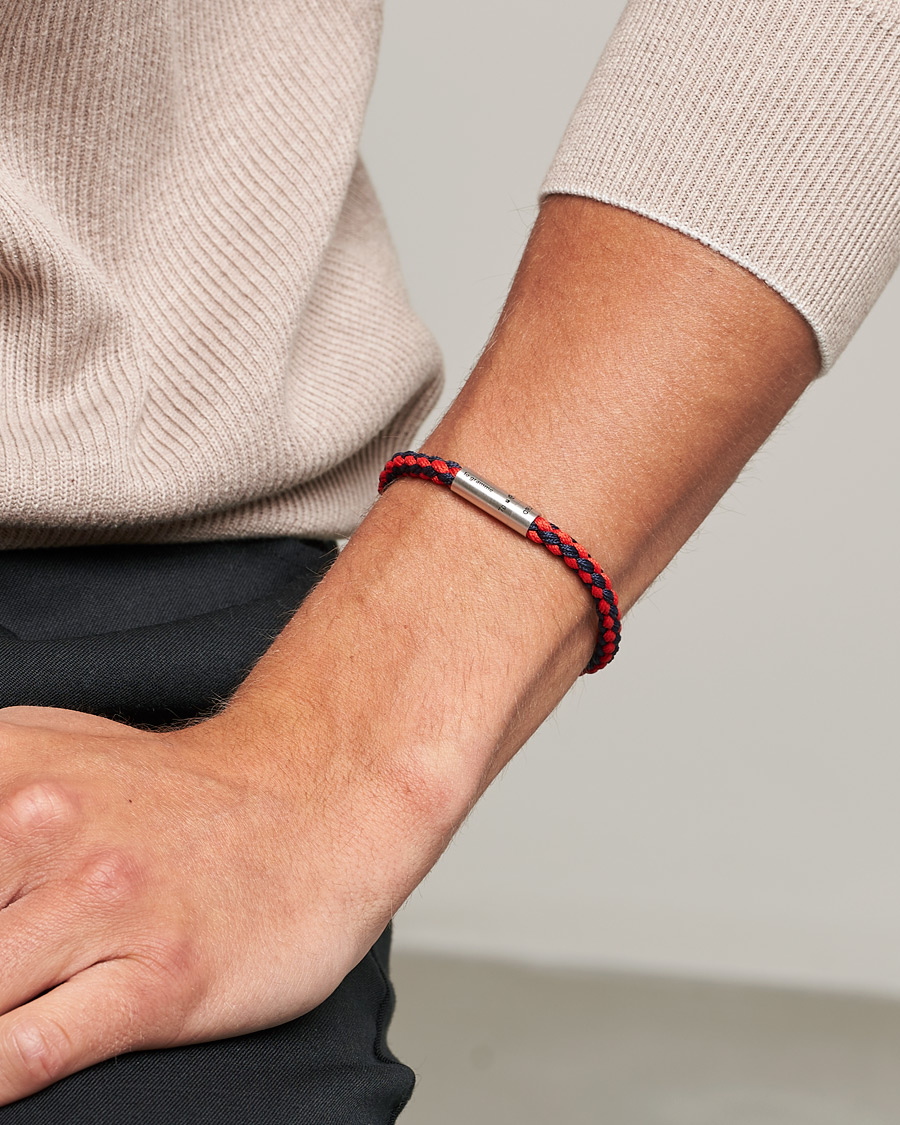 Uomini | Bracciali | LE GRAMME | X Orlebar Brown Nato Bracelet Navy/Red