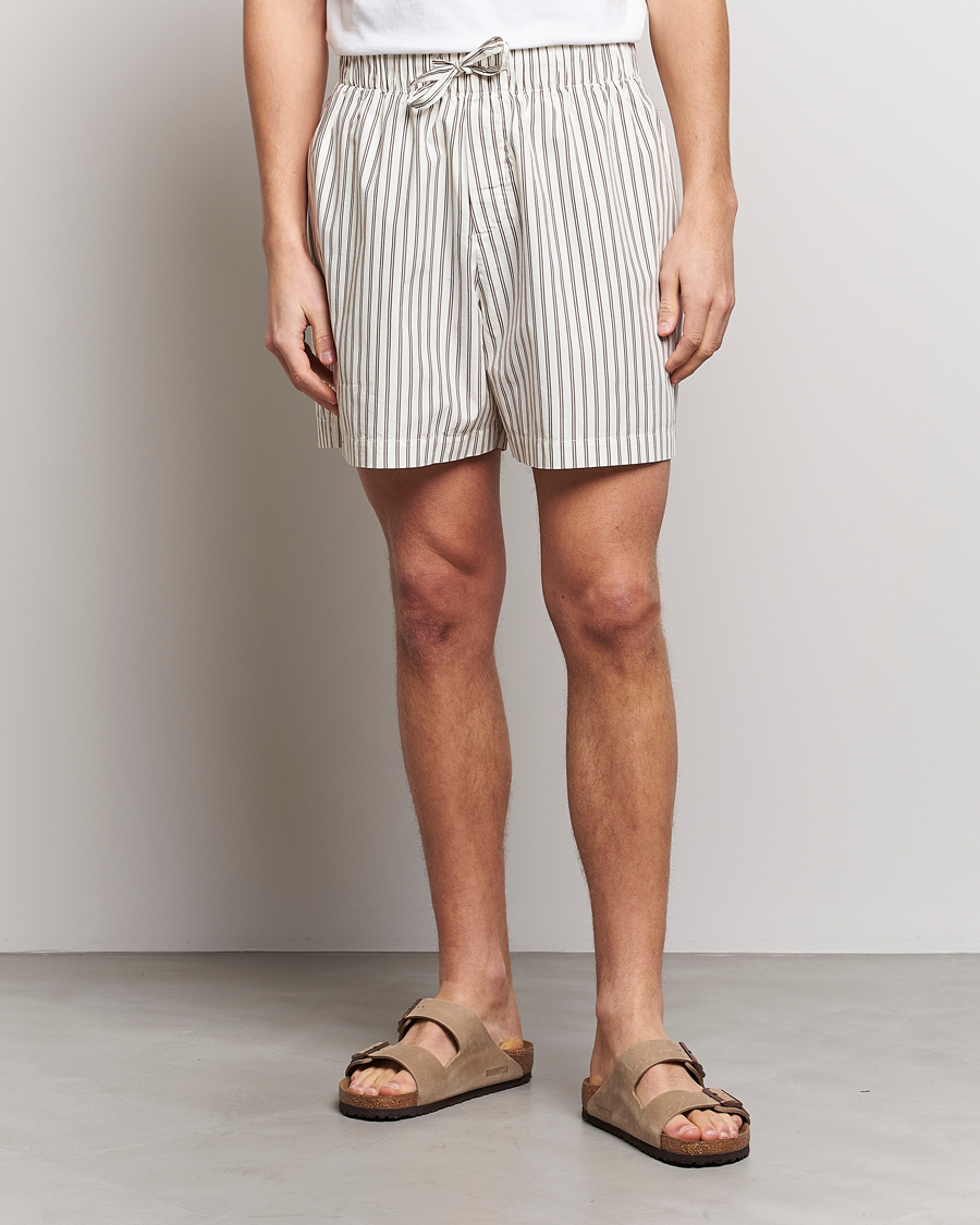 Uomini | Abbigliamento loungewear | Tekla | Poplin Pyjama Shorts Hopper Stripes