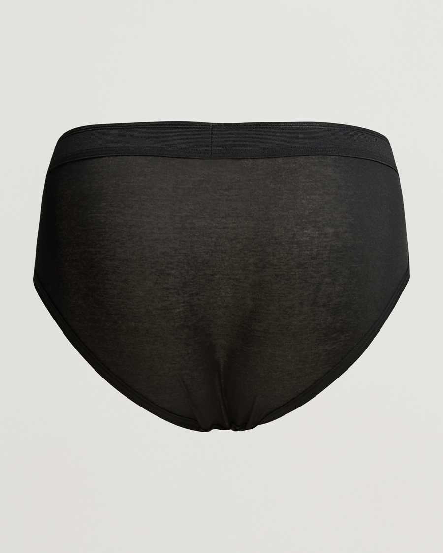 Uomini | Slip | Zimmerli of Switzerland | Mercerized Cotton Briefs Black