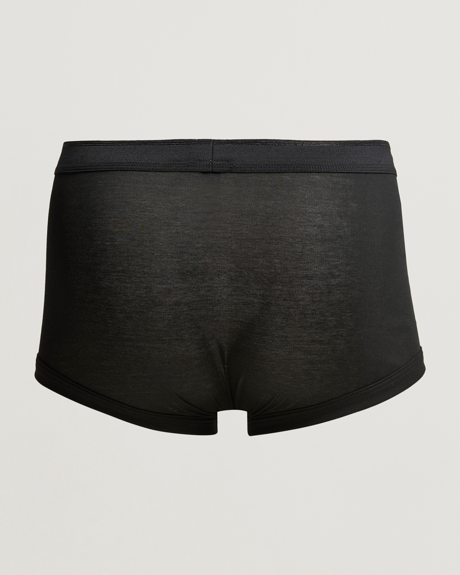 Uomini |  | Zimmerli of Switzerland | Mercerized Cotton Boxer Briefs Black