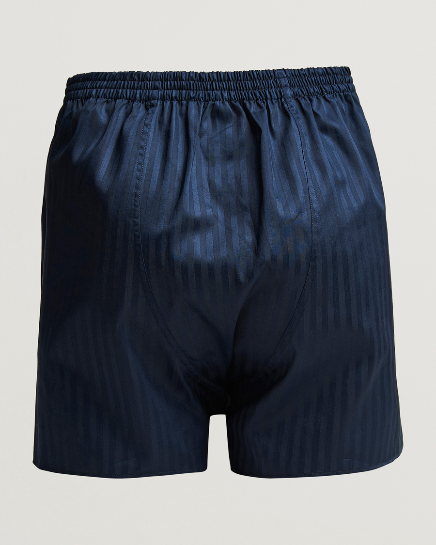 Uomini | Boxer | Zimmerli of Switzerland | Mercerized Cotton Boxer Shorts Navy