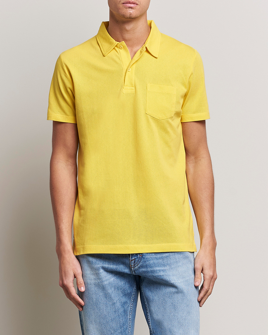 Uomini | 50% di sconto | Sunspel | Riviera Polo Shirt Empire Yellow